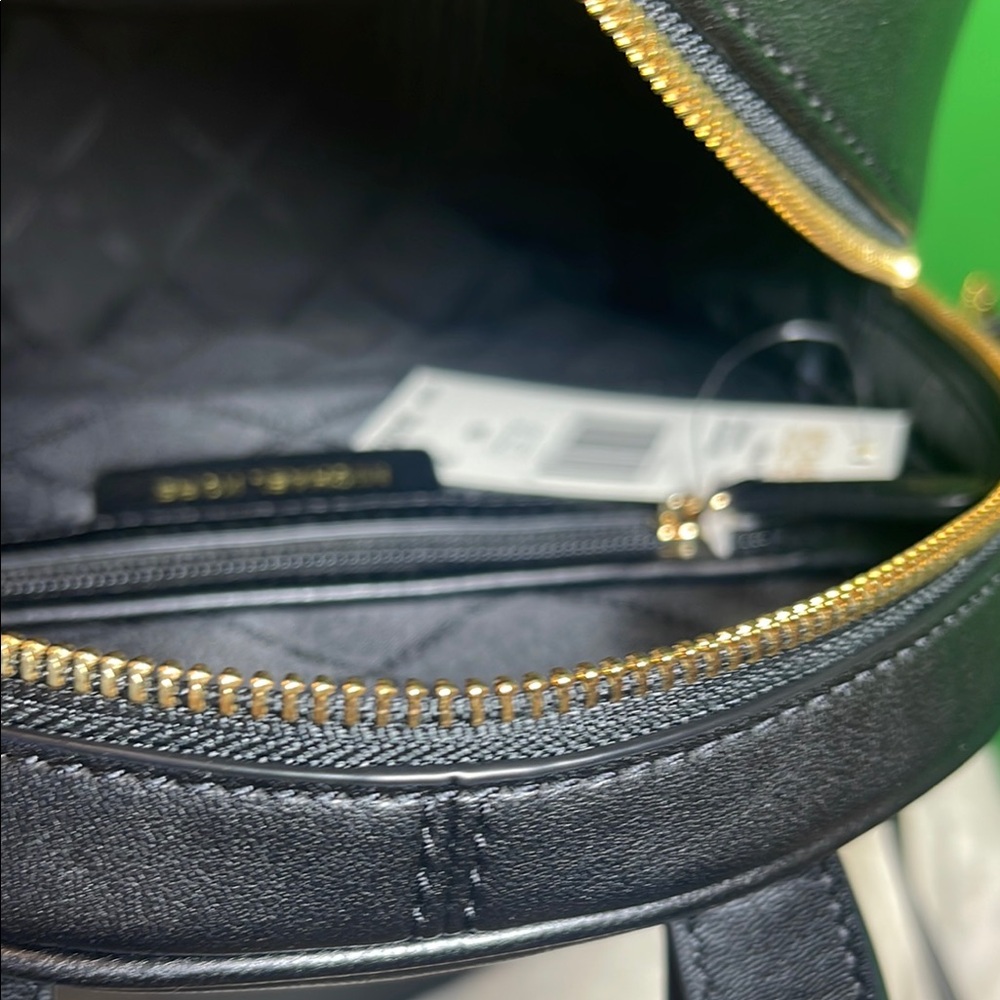 Michael Kors Embossed Black Backpack - Picture 8 of 9